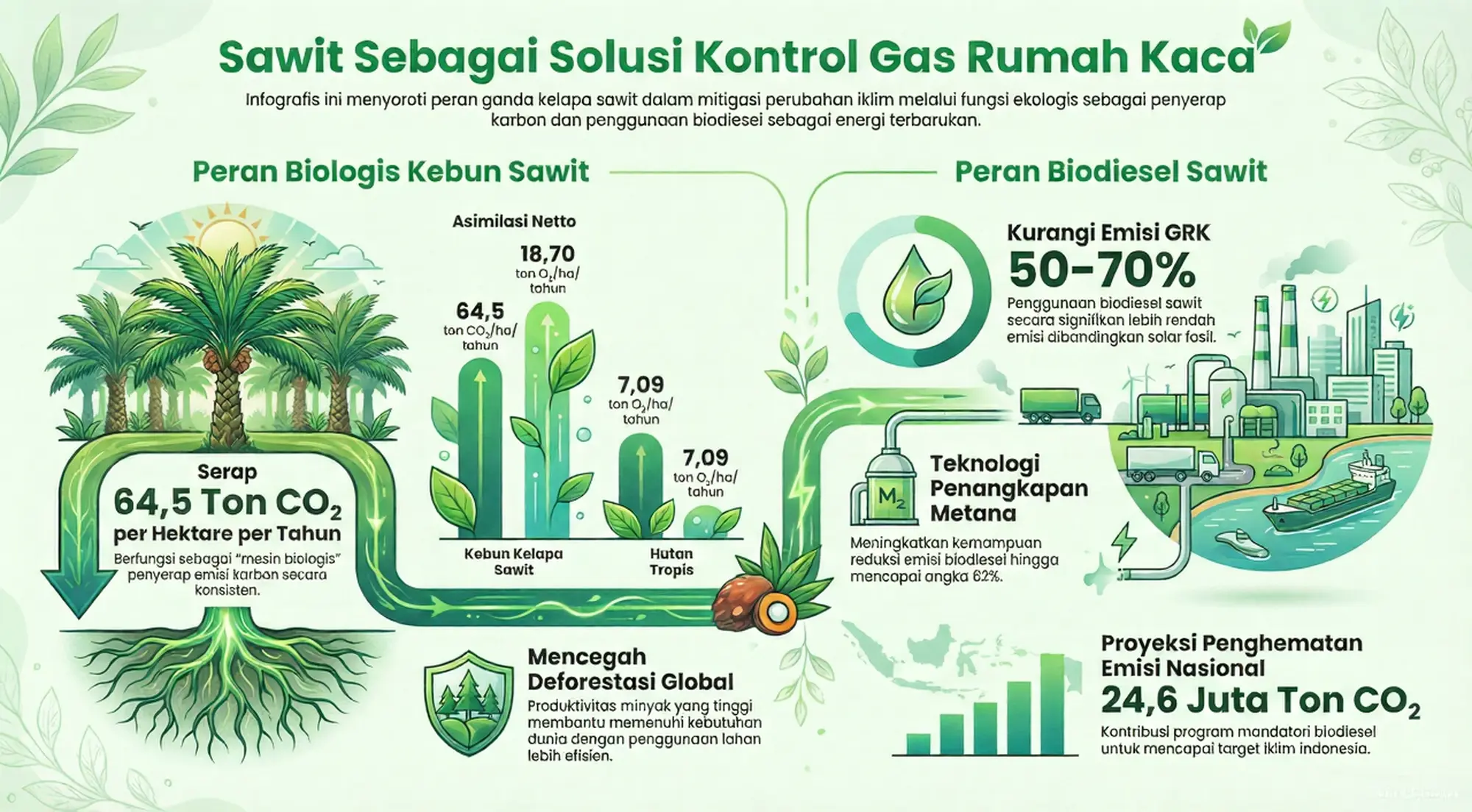 Sawit Solusi Kontrol Gas Rumah Kaca