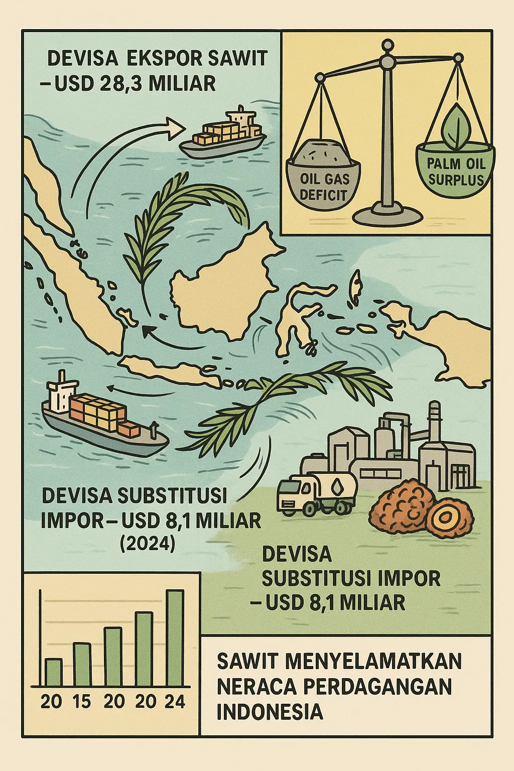 DEVISA SAWIT DALAM NERACA PERDAGANGAN INDONESIA 