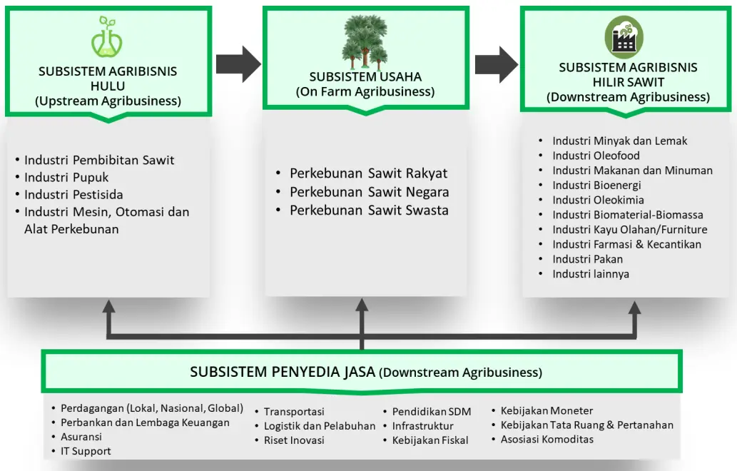 Empat Kluster Industri Sawit Dalam Dunia Nyata Urgensi Badan Sawit Nasional sebagai Integrator Kebijakan Industri Sawit Indonesia badan sawit nasional