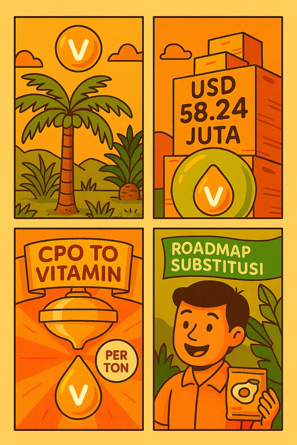 SUBSTITUSI IMPOR VITAMIN A DAN E BERBASIS MINYAK SAWIT